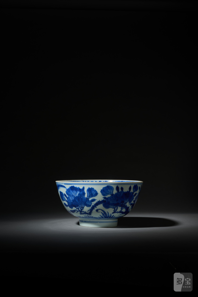 清康熙 青花锦鸡牡丹纹大碗 - 图3